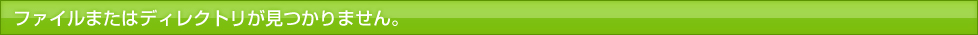 ファイルまたはディレクトリが見つかりません